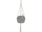 Hängeampel Makramee Cotton Pure 90 Natur 22 cm x 14 cm